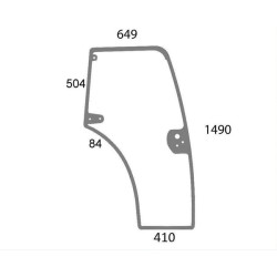 New Holland TN70NA 87301767N Door glass right