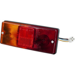 New Holland TN95NA 02752000 Rear light rectangular, red/amber, bolt on, 160x67mm AMP plug, Cobo