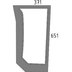 New Holland TS100 82011532N Front glass, lower