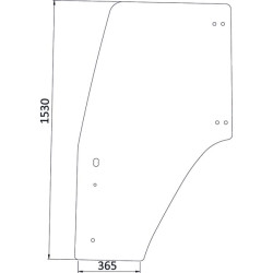 New Holland TS90 82036000KR Door glass