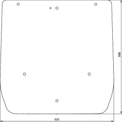 New Holland T5.95 Tier 4A/ 4B 84327955N Rear window