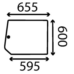 New Holland TVT155 340602A1 Rear window