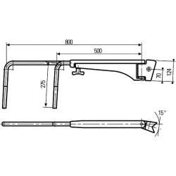 New Holland TVT155 8HG501257032 Mirror arm telescopic left