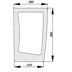 New Holland TVT190 D7123 Windscreen lower