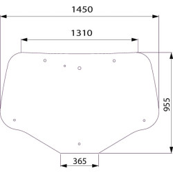 New Holland T6.145 - Engine Tier 4B, 5802331702 - 47917770 82030887KR Rear window