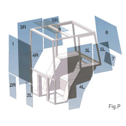 New Holland T6.140 87744542 Glass pane