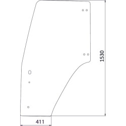 New Holland TM115 82036001KR Door glass