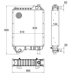 New Holland TM125 82013306N Radiator