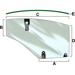 Case - IH MX80C Maxxum VPM7362 Durų stiklas LH