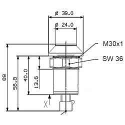New Holland T6.165 Stage V (7/20 -) Dynamic Command Stage V 11905001PN Push switch, PTO, round, yellow