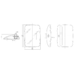 Case - IH MX100 Maxxum CA6398025 Veidrodis