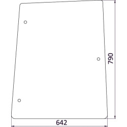 New Holland TM140 D6721 Side glass