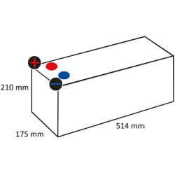 New Holland TM165 635052100KR Battery 12V 135Ah 1000A UK: 617/627 Kramp