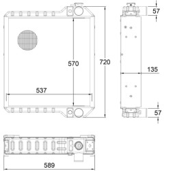 Case - IH MX135 Maxxum 135691A3N radiatorius