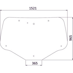 New Holland T6.165 - Engine TIER 4B (3/15-) 84600181N Rear window tinted