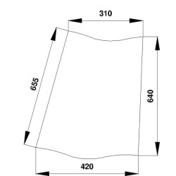 Case - IH 743 / 743XL D7016 KamKaištisis stiklas