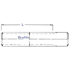 Velenas su įpjovomis L500 mm EDS221000356