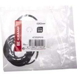 Vidinis žiedas 52x2mm DIN472, plienas Kramp 47252P010