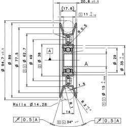 Skriemulio skersmuo 89 mm / skylės centras 15 mm 3256015990