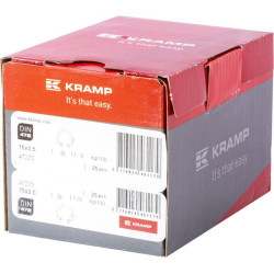 Vidinis žiedas 75x2,5 mm DIN472, plienas Kramp 47275