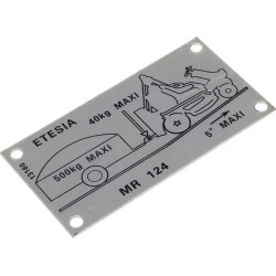 Identifikacinė plokštelė MR124 ET13160