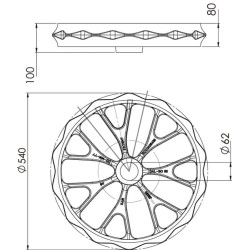 Ritininio žiedo galas 55 cm 15787