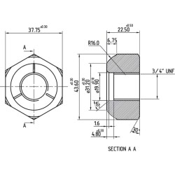 Case - IH MXM165 81833776N rato veržlė NH