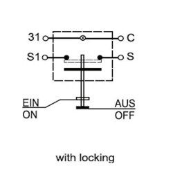 Case - IH MXM120 Maxxum Pro 11110370PN Stūmimo jungiklis, GTV, apvalus, geltonas