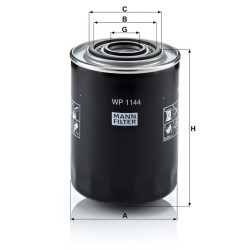 Tepalinės alyvos keitimo filtras WP1144