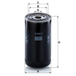 Alyvos filtras Mann and Hummel W95017