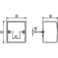 Posūkio lemputė 21W, kvadratinė, 12V, gintaro spalvos, prisukama, Hella 2BA996012061