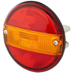 Žibinto lęšis, gintaro/raudono spalvos, apvalus, 140 mm skersmens, kairysis/dešinysis/galinis, Hella 9EL113324001