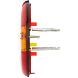 Žibinto lęšis, gintaro/raudono spalvos, apvalus, 140 mm skersmens, kairysis/dešinysis/galinis, Hella 9EL113324001