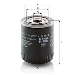 Alyvos filtras W93015