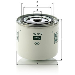 Tepalinės alyvos keitimo filtras W917
