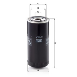 Tepalinės alyvos keitimo filtras W96214