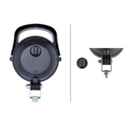 Darbo žibintas halogeninis, 55/70W, apvalus, 12/24V, skaidrus, skersmuo 152mm, Hella 1G3005760001