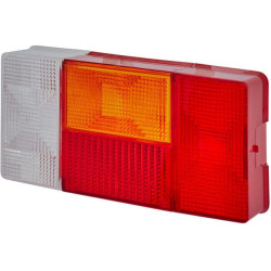 Šviesos sklaidytuvas, raudonas/skaidrus/gintarinis, stačiakampis dešinysis Hella 9EL136825011