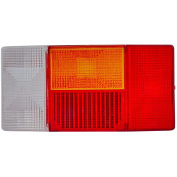 Šviesos sklaidytuvas, raudonas/skaidrus/gintarinis, stačiakampis dešinysis Hella 9EL136825011