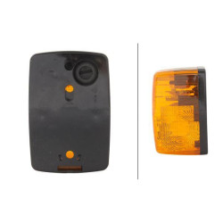 Posūkio lemputė RH 21W, stačiakampė, 12V, gintaro spalvos, prisukama, 90x55x60mm, Hella 2BA002652121