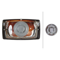 Halogeninis darbo žibintas, 55/70W, stačiakampis, 12/24V, skaidrus, 182x103x102mm AMP kištukas, Hella 1GB006213111