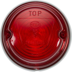 Galinis žibintas apvalus, 12/24V, raudonas, tvirtinamas varžtais, Hella 2SA001259751