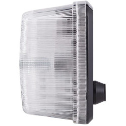 Gabaritinis žibintas 5W, kvadratinis, 12/24V, skaidrus/baltas, tvirtinamas varžtais, 84x51x84mm, peilinis kontaktas, Hella 2PF00