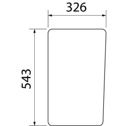 Stiklas, priekinis apatinis (k. l.) 85801623