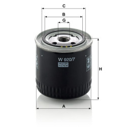 Alyvos filtras W9207