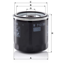 Alyvos filtras W71298