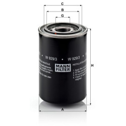 Alyvos filtras W9293