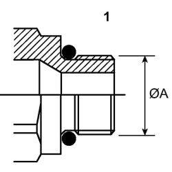 Case - IH 743 / 743XL CPV0852215F Moteriška mova, 1/2"-M22x1,5-15L