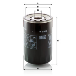 Alyvos filtras Mann and Hummel W11502