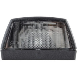 Numerio ženklo apšvietimas 10 W, stačiakampis, 12/24 V, baltas, tvirtinamas varžtais, 102 x 55 x 56,5 mm, su plokščiu kontaktu, 